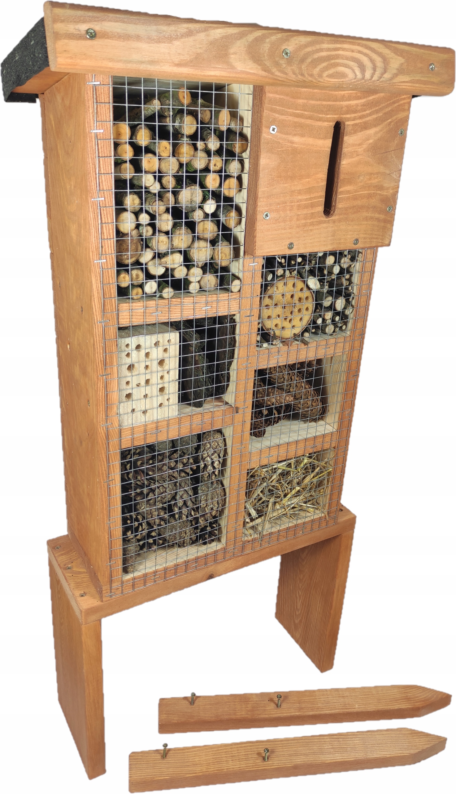 Hmyzí domček XXXXL VEĽKÝ V=83cm MIX FARBA drevený domček pre včely motýľa